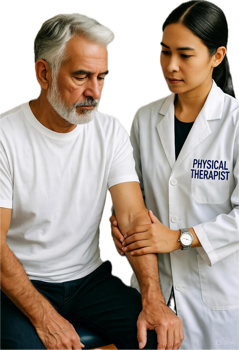 Nurse caring for patient in home setting